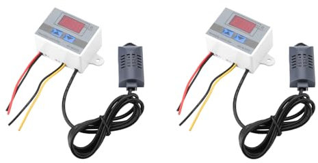 Eujgoov 2PCS 12V XH W3005 Digital LCD Hygrometer Klimaanlagen Zubehör Schalter Controller Feuchtigkeitssensor Hochpräziser Feuchtigkeitsregler Feuchtigkeitssensor 0~99% RH