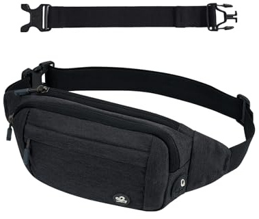WATERFLY Bauchtasche Damen Herren Sport Gürteltasche Klein Hüfttasche | Groß, Langer gurt, Joggen, Wandern, Hundetraining, Festival, Männer, Frauen, Reise, Flach, Mini, Verlängerungsgurt