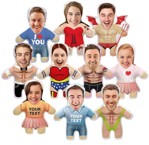 Personalisiertes 3D-Kissen mit Foto-Bedruckung - Gesicht und Körper 20cm (#8)