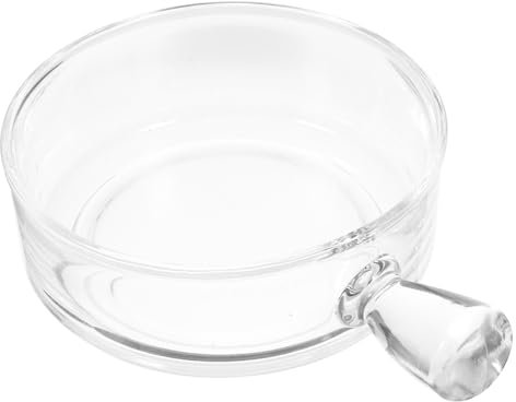 Alipis Glass Salad Serving Bowl with Handle, Large Glass Bowl for Kitchen and Fruit, Single Piece Salad Mixing and Serving Dish for Home Use