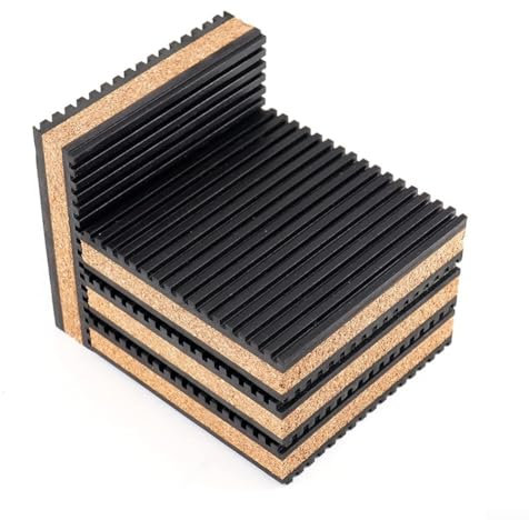 Esteras compuestas del corcho de goma, estabilidad de poco ruido eficiente de las esteras de la absorción de choque de 4 PC para el hogar industrial