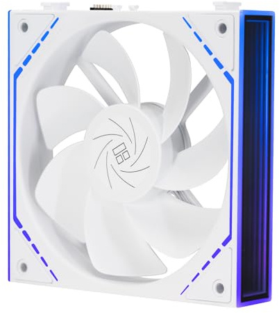 Thermalright TL-M12QRW 120mm Reverse ARGB PWM Lüfter Weiß | Reverse-Blade-Design für Seiten- oder Bodeneinlass, 1500RPM PWM-Steuerung, Infinity-Mirror-ARGB und Daisy-Chain-Kabel