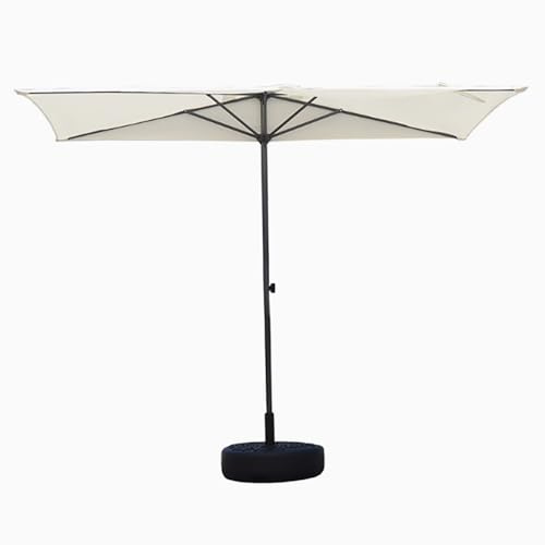 Ombrellone da esterno rettangolare da 2,4 x 1,2 m, altezza regolabile, resistente ai raggi UV, per balcone, terrazza, portico e appartamento e giardino