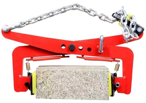 17in Thickened Chain Link Lifting Tongs, Heavy-Duty Steel Clamp for Rigging, Ideal for Granite, Glass, Metal Slabs, Vertical Plate Spreader, Roadside Stone Handling