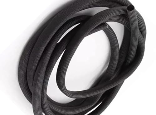 JingJiangBo Tubo intrecciato in fibra di vetro ad alta temperatura 5M - Guaina isolante 600°C for cavi e fili - Guaina in fibra di vetro resistente al calore(1.5mm)