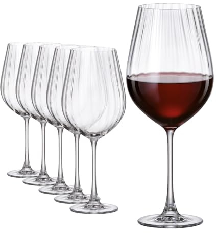 Sahm Columba Optic Rotweingläser 6er Set - Premium Gläser Set 850 ml - Stilvolle Weingläser - Weißweingläser, Rotweingläser & Aperitifgläser