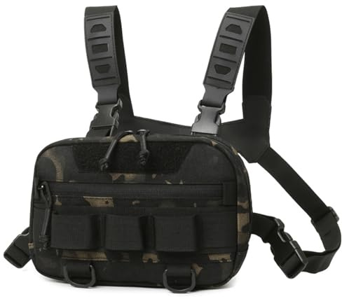 Javoryxh Angeln Brust Tasche Outdoor Sport Lauf Weste Rucksäcke Front Pack Taktische Rig Für Angeln Radfahren Wandern