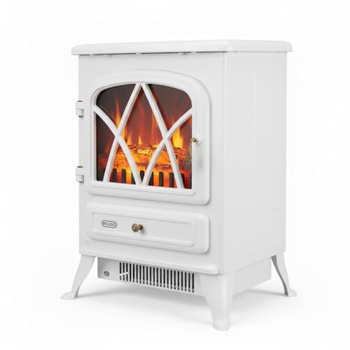 ECOSO White Electric Stove with Built In Fan Heater 548 x 415mm