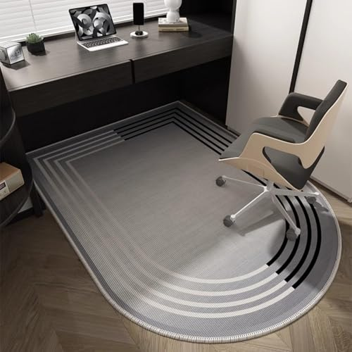 Odot Alfombra para Silla de Escritorio Gris Alfombrilla Protectora para Suelos Alfombra Silla Ruedas Antideslizante Gaming Tapete de Protección para Parqué y Suelos Duros (Gris,100x120cm)