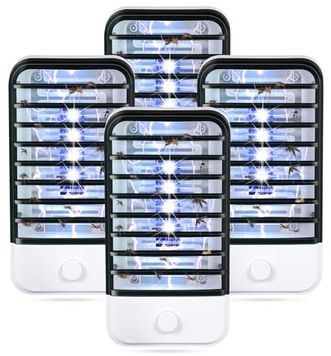 2026 New Bug Zapper Indoor Plug in Mosquito Killer Mosquito Zapper with Bug Lights, Electronic Fly Traps Indoor for Home, Living Room, Kitchen, Baby Room, Bedroom, Office, Flying Insect Trap (4Pack)