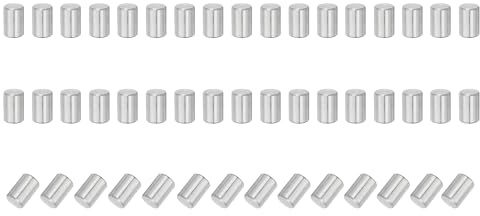QUARKZMAN 110pz 4mm x 6mm, Cilindrica Perno in 304 Acciaio Inox, Spina Centraggio, Perno di Supporto in Metallo, Perni per Produzione Meccanica Industria Installazione Mobili, Argento