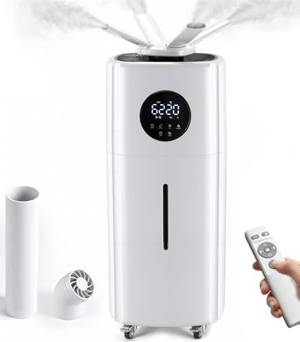 BAOSHISHAN Commercial Humidifier Whole House Humidifiers 21L/6Gal Water Tank Humidifiers for Large Room,2000ml/h Mist Output,Faucet and Top Fill,for Home Office Plant Large Greenhouse