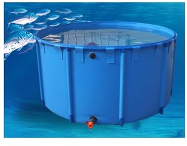 Piscinas elevadas, Lona Redonda Plegable for Estanque de Peces(70INx39IN/2500L)