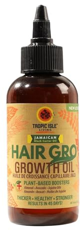 Jamaican Black Castor Oil Hair Growth Oil 118ml | Plant-Based Boosters Almond, Avocado & Jojoba Oils | Feeds Hair Follicles | Prevents Breakage & Excess Hair Loss