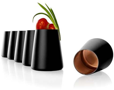Stölzle Lausitz Becher Schwarz/Bronze Power 6er-Set 380 ml – Moderne Gläser für Wasser, Wein, Drinks & Saft – Hochwertige Cocktail Gläser aus Kristallglas – Spülmaschinen- & Stoßfest, Made in Germany