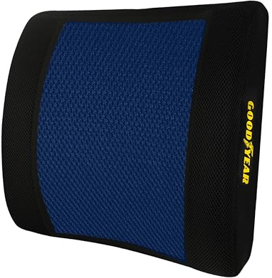 Goodyear Lumbar Support Pillow for Office Chair and Car Seat - Memory Foam Lumbar Pillow & Back Brace Support Posture Corrector, Lower Back Pain Relief