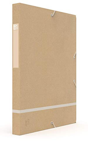 Oxford Touareg Aktenbox 24 x 32 cm Rücken 25 mm mit elastischem Einband aus Recycling-Karton, weiß matt