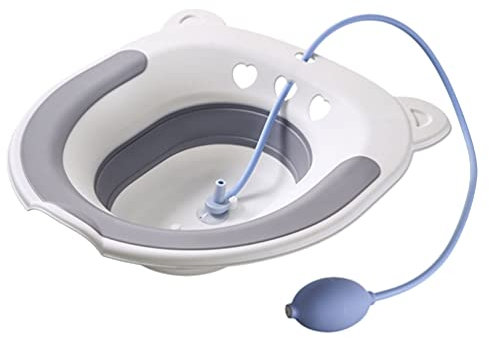 YARNOW Sitzbad Toilette mit Spülpumpe Bidetbecken Hüftperineale Einweichbad Bidet Sitzbadewanne Sanit?rbidet Bidet für ?ltere Schwangere Patienten H?morrhoidenbehandlung Bidetbecken Toilette
