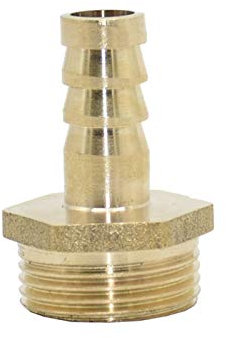 XINHUIPART Accesorios de manguera de tubería a prueba de fugas Conector de latón Conector de latón Manguera de agua de riego Adaptadores de tubo suave de gas Opcionales 1 8 1 4 3 8 1 2 3 4 pulgadas a
