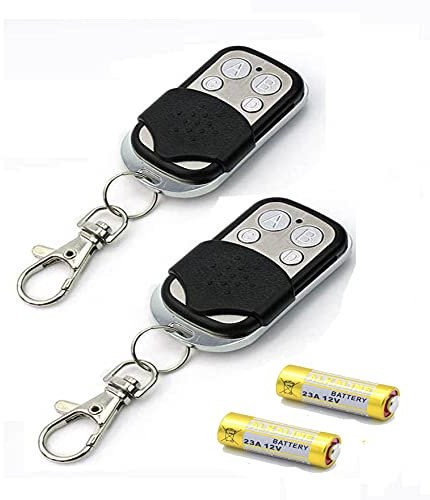 Kit 2 Telecomandi Universali per Cancello SOLO A 433,92 MHZ A CODICE FISSO- Assicurati che il Tuo sia Duplicabile- NO ROLLING CODE.* NUOVO MODELLO + AVANZATO* + 2 Batterie Omaggio