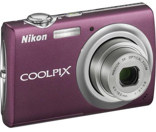Nikon Coolpix S220 10MP Digital Camera with 3x Optical Zoom and 2.5 inch LCD (Plum) (Renewed)