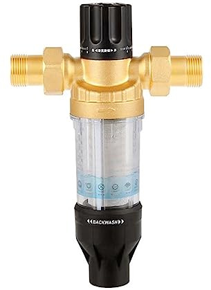 Filtre fin réutilisable et lavable pour robinet d'eau - Filtre à eau - Préfiltre à sédiments pour tuyau d'eau de fontaine (3/4 + raccord flexible)