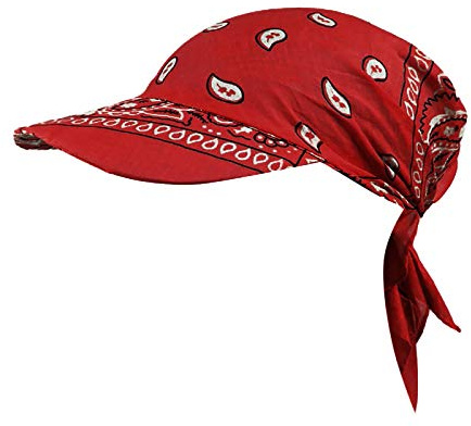 Damen Kopftuch Schal Cap Mützen für Haarausfall mit Schirm Bandana Cap Sommer Faltender Retro Stil Sonne-Hut Visier Kappe Anti-UV für Golf Tennis Baseball Hut
