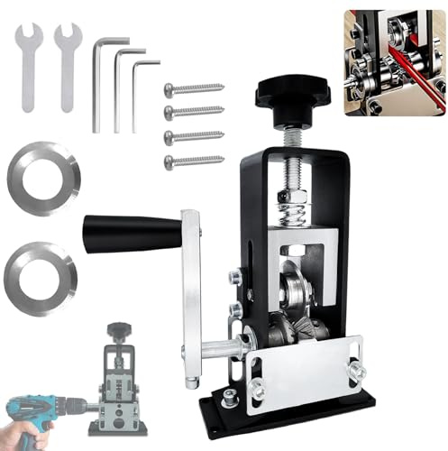 2-in-1 Kabelschälmaschine,abisoliermaschine,Kabelabisolierer für 1.5-25mm | Abisolierwerkzeug für Recycling und Werkstatt,Manuell Oder Elektrisch,wire stripper machine robuste Stahl,Mit zwei Klingen