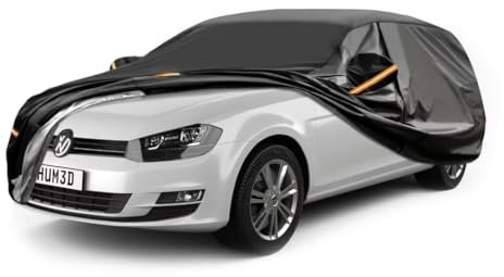 GUNHYI Auto Abdeckplane Wasserdicht Passend für Golf Variant-MK7(2017-20) 7 Schichten Vollgarage Autoabdeckung Autoplane für Regen Sonne Staub Schutz，Mit Baumwollfutter und Reißverschluss ausgestattet