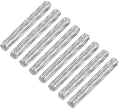 QUARKZMAN 16 Stück Gewindestangen, M5 x 40mm, 304 Edelstahl, Gewindestab mit metrischem Vollgewinde, M5-0,8 Gewindestift für Möbel- und Maschinenmontage