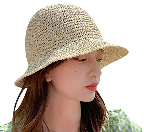 Gipfelfreund Sonnenhut Damen - UV Schutz Sommerhut Faltbarer Strohhut Damen Baseballmütze Einstellbar Mesh Breite Krempe Fischerhut Western Sonnen Strandhut Schirmmütze Faltbar