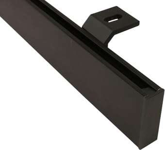 Gardinenstange Gardinenschiene Unischiene eckig zur Deckenmontage, Farbe schwarz, Länge 140 cm