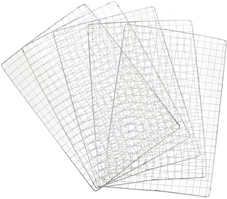 INOOMP 5pièces Tapis De Cuisson Extérieur Acier Inoxydable Réutilisable pour Barbecue Compatible avec Viandes Légumes Poissons Et Pizzas