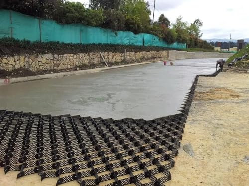 SystèMe De PavéS pour AlléEs Robustes, Grilles PerméAbles en Nid d'abeille, Remplissage De Gravier/Galets/Sable, Grilles De Gravier Pliables Flexibles(1x3m(3.3x10ft))