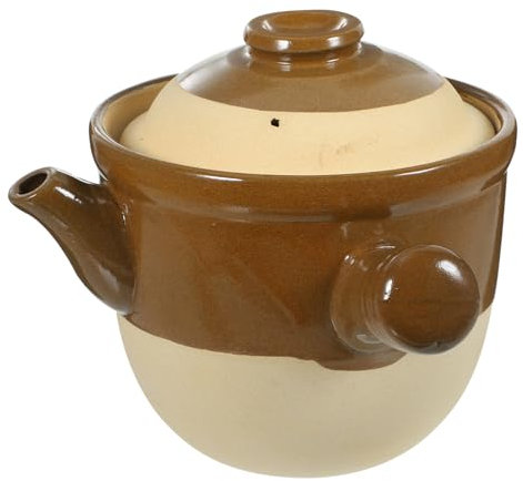 IMIKEYA Cazuela De Barro Para Cocinar Medicina Tradicional 2 Litros Cerámica Resistente Al Calor Olla Para Estofado Utensilios De Cocina Para Hogar y Cocina