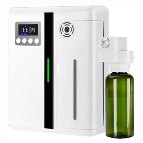 Difusor eléctrico de aceites esenciales,Máquina de aire aromática Bluetooth atomizador inteligente de 160 ml,Difusor profesional de aceites esenciales sin agua,Difusor automático de aromas(White)