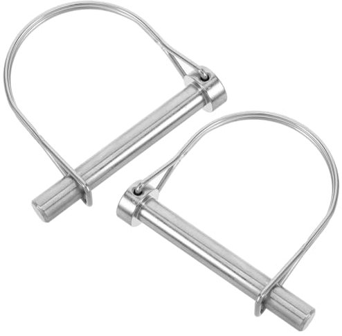 AKOOSY 2 Stück Sicherungsbolzen Anhängerkupplung 9,5x70mm Stahl Verzinkt Traktorkupplungsbolzen Für Anhänger Verbindung Sicher Verschleißfest
