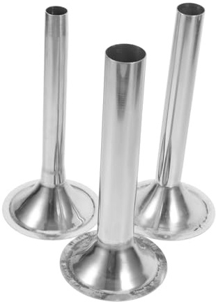 TOPPERFUN Accesorios para Maquina de Hacer Chorizos Tubo Embutidor de Acero Inoxidable, 3 Piezas, Fácil de Instalar Uso en Hogar y Cocina