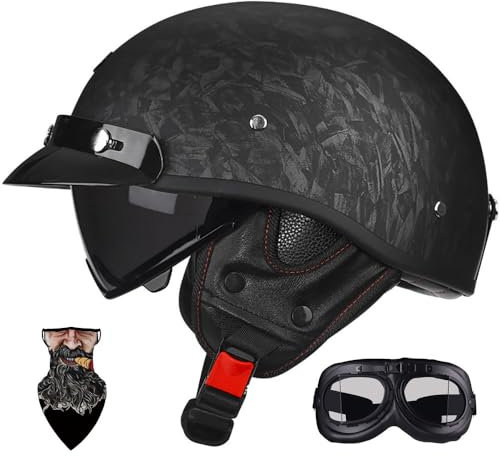 HALYING Casque Jet Moto Homologué ECE 22.06 - Intérieur Respirant 3D, Fermeture Rapide et Visière Escamotable. Confort Léger pour Homme et Femme Doublure Démontable