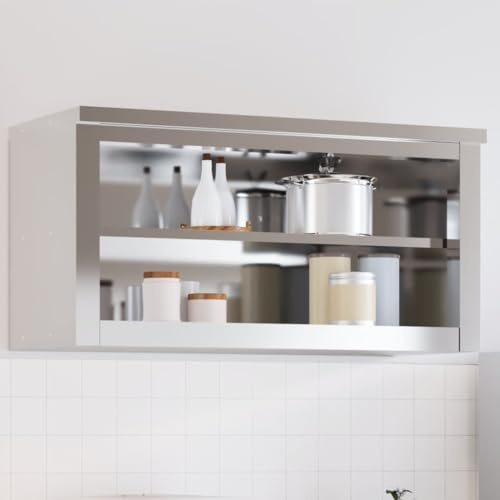 NQJIBUE köksväggskåp med hylla rostfritt stål, kök och matsal, matförvaring