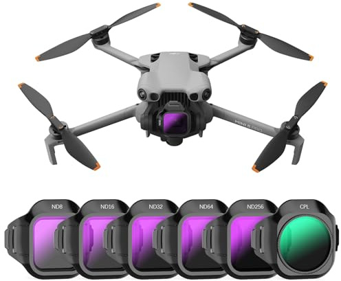 FPVtosky ND & CPL Filter Set Compatible with DJI Mini 5 Pro, Multi-Coated Optical Glass Filters, Drone Camera Accessories (6 Pack (CPL, ND8/16/32/64/256))