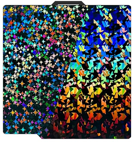 Plaque de construction H1H mise à niveau 257 x 257 mm pour Bambu Lab A1 X1 X1C X1E P1P P1S - Flake texturé double face + Galaxy Spring Steel Sheet - Plaque flexible pour imprimante 3D en bambou