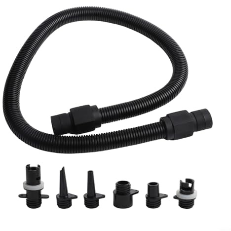 Besttoolifes Luftventilverbinder für elektrische Pumpe, aufblasbares Boot, Ventiladapter-Set mit Schlauch für Kanu, für Paddleboard, Floß, Luftbett (mit Schlauch)