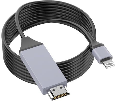 [Apple MFi Certified] Lightning to HDMI Cable Adapter for iPhone,1080P Lightning to HDMI Digital AV Adapter HDTV Cord Compatible with iPhone 14 13 12 11 Pro Max XS XR X 8 to TV Projector Monitor