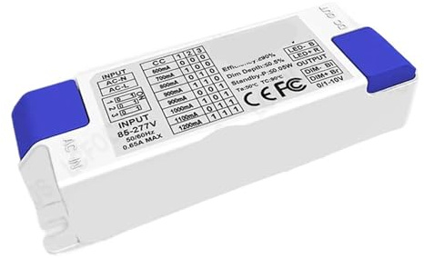 1 Uds. Fuente de alimentación regulable de 0-10V Controlador LED 600mA 700mA 900mA 1000mA 1100mA 1200mA 18-46V 18W 24W 30W 36W 40W iluminación(1100mA 18-32V 40W)
