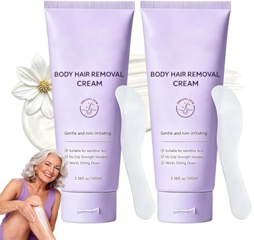 Snatched Hair Removal Cream,Body & Facial Hair Removal Cream,Painless Depilatory Cream,3.38 oz Body Hair Removal Cream Gentle Hair Remover for Legs, Arms, Underarms, Stomach, Bikini Line (2 Set)