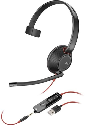 Poly Blackwire 5210, C5210 USB-A - Schnurgebundenes Mono-Headset mit USB-A