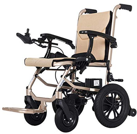 Samnuerly Silla de Ruedas eléctrica, Joystick de 360 ° Batería de Litio Silla de Ruedas de Transporte Plegable Ligera, Sillas de Ruedas eléctricas para Adultos Ancianos, Andador Andador con Asiento