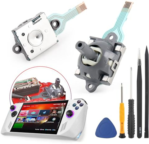 Joysticks for Asus ROG Ally RC71L Handheld Console Joystick Replacement for GPD win3 Windows 10 Handheld Laptop Thumb Sticks Joystick Replace Accessories with Repair Tools(1PCS)