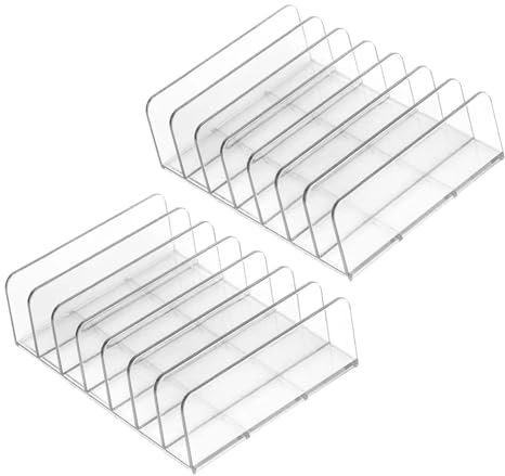 QILEMI Supporto per Organizer 2 PCS Porta CD in Acrilico 17x12.5x4cm Supporti per CD in Acrilico Trasparente Supporto Robusto Adatto per Riporre Scatole di Film in Cassetta